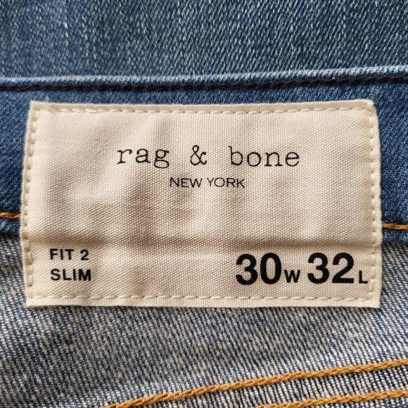 rag & bone Fit 2 Slim Fit Jeans Schaefer Wash Men's Size 30X32 - Picture 6 of 9